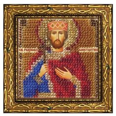 Набор для вышивания бисером "Святой равноапостольный царь Константин", 6,5x6,5 см Вышивальная Мозаика