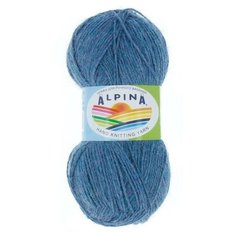 Пряжа Alpina "ROLAND" 100% альпака №34 т.голубой - 4 мотка по 50 г