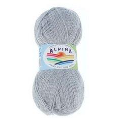 Пряжа Alpina "ROLAND" 100% альпака №25 св.серый - 4 мотка по 50 г