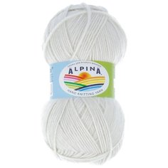 Пряжа Alpina "STELLA" 50% альпака, 45% мериносовая шерсть, 5% металлизированный полиамид с люрексом №93 нежно-бежевый - 3 мотка по 100 г