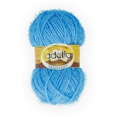 Пряжа Adelia "BRILLIANT" 100% полиэстер №40 яр.голубой - 10 мотков по 50 г