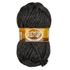 Пряжа Adelia "FAST" 78% акрил, 22% шерсть №01 ЧЕРНЫЙ - 3 мотка по 150 г