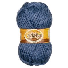 Пряжа Adelia "FAST" 78% акрил, 22% шерсть №06 синий - 3 мотка по 150 г