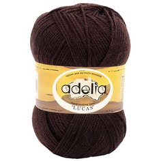 Пряжа Adelia "LUCAS" 70% шерсть, 30% акрил №30 т.коричневый - 5 мотков по 100 г