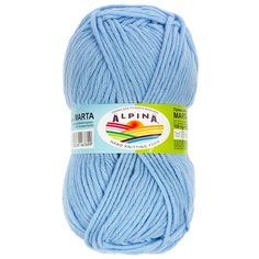 Пряжа Alpina "MARTA" 100% тактифил №012 голубой - 5 мотков по 100 г
