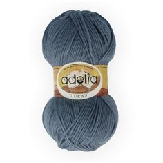 Пряжа Adelia "LUCAS" 70% шерсть, 30% акрил №18 серый - 5 мотков по 100 г