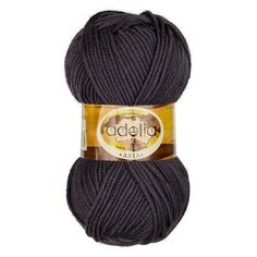 Пряжа Adelia "ARIA" 100% акрил №07 т.серый - 5 мотков по 100 г