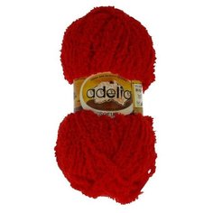 Пряжа Adelia "SOFIA" 100% полиэстер №20 красный - 10 мотков по 50 г