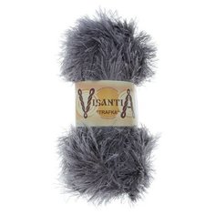 Пряжа Visantia "TRAFKA" 100% полиэстер №0036 серый - 5 мотков по 100 гр