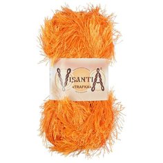 Пряжа Visantia "TRAFKA" 100% полиэстер №0103 яр.оранжевый - 5 мотков по 100 гр