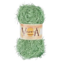 Пряжа Visantia "TRAFKA" 100% полиэстер №0055 бл.бл.зеленый - 5 мотков по 100 гр