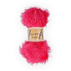 Пряжа Visantia "TRAFKA" 100% полиэстер №0021 темно-розовый - 5 мотков по 100 гр