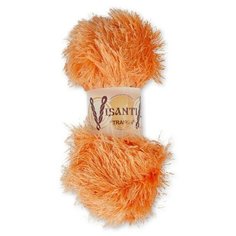 Пряжа Visantia "TRAFKA" 100% полиэстер №0018 св.оранжевый - 5 мотков по 100 гр