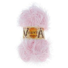 Пряжа Visantia "TRAFKA" 100% полиэстер №0013 бл.розовый - 5 мотков по 100 гр