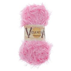 Пряжа Visantia "TRAFKA" 100% полиэстер №0014 ярк.розовый - 5 мотков по 100 гр