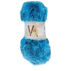 Пряжа Visantia "KUZU" 70% полиэстер, 30% нейлон №06 яр.голубой - 5 мотков по 100 гр