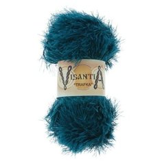 Пряжа Visantia "TRAFKA" 100% полиэстер №0039 т.бирюзовый - 5 мотков по 100 гр
