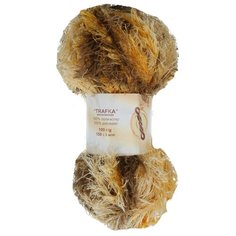 Пряжа Visantia "TRAFKA" меланжевая 100% полиэстер №7137 св.бежевый-бежевый-песочный - 5 мотков по 100 гр