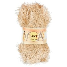 Пряжа Visantia "TRAFKA" 100% полиэстер №0100 т.бежевый - 5 мотков по 100 гр