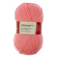 Пряжа из Троицка "Подмосковная", 250 метров, 10 мотков по 100 грамм, цвет: 0160 розовый Троицкая камвольная фабрика