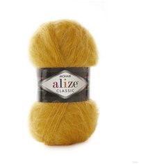 Пряжа Alize "Mohair classic new", 200 метров, 5 мотков по 100 грамм, цвет: 02 шафран