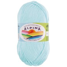 Пряжа Alpina Melissa, 95% вискоза, 5% кашемир, 10*50 г, 125 м+-6 м, №06, бледно-голубой