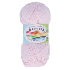 Пряжа Alpina Holly, 100% мерсеризованный хлопок, 10*50 г, 200 м+-10 м, №018, розовый