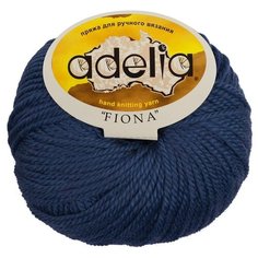 Пряжа Adelia Fiona, 50% шерсть, 50% акрил, 10*50 г, 90 м+-3 м, №310, джинсовый