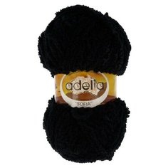 Пряжа Adelia Sofia, 100% полиэстер, 10*50 г, 90 м+-6 м, №15, черный