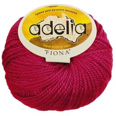 Пряжа Adelia Fiona, 50% шерсть, 50% акрил, 10*50 г, 90 м+-3 м, №203, малиновый