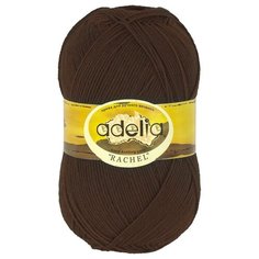 Пряжа Adelia Rachel, 90% шерсть, 10% полиэстер, 5*100 г, 400 м+-15 м, №13, коричневый
