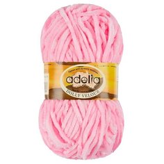 Пряжа Adelia Dolly Velour, 100% микрополиэстер, 5*100 г, 93 м+-6 м, №27, светло-розовый