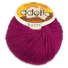 Пряжа Adelia Katty, 100% шерсть, 10*50 г, 150 м+-10 м, №23, малиновый