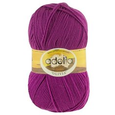 Пряжа Adelia Olivia, 60% акрил, 40% шерсть, 5*100 г, 250 м+-10 м, №24, сиреневый