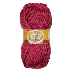 Пряжа Adelia Fast, 78% акрил, 22% шерсть, 3*150 г, 45 м+-2 м, №07, бордовый