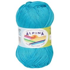 Пряжа Alpina Sati, 100% мерсеризованный хлопок, 10*50 г, 170 м+-10 м, №115, ярко-голубой