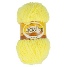 Пряжа Adelia Sofia, 100% полиэстер, 10*50 г, 90 м+-6 м, №19, ярко-желтый