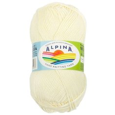 Пряжа Alpina Melissa, 95% вискоза, 5% кашемир, 10*50 г, 125 м+-6 м, №05, шампань