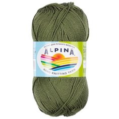 Пряжа Alpina Sati, 100% мерсеризованный хлопок, 10*50 г, 170 м+-10 м, №078, зеленый