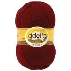 Пряжа Adelia Jessica, 67% шерсть, 33% полиэстер, 5*100 г, 260 м+-10 м, №07, бордовый