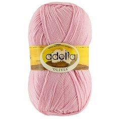 Пряжа Adelia Olivia, 60% акрил, 40% шерсть, 5*100 г, 250 м+-10 м, №25, светло-розовый