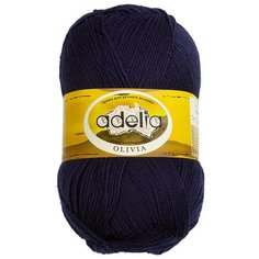 Пряжа Adelia Olivia, 60% акрил, 40% шерсть, 5*100 г, 250 м+-10 м, №29, темно-синий