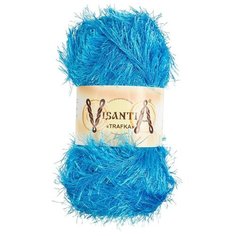 Пряжа Visantia Trafka, 100% полиэстер, 5*100 г, 150 м+-3 м, №0003, ярко-голубой