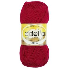 Пряжа Adelia Aura, 100% акрил, 10*50 г, 250 м+-5 м, №044, темно-малиновый