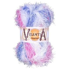 Пряжа Visantia Trafka, меланжевая, 100% полиэстер, 5*100 г, 150 м+-3 м, №1050, голубой, розовый