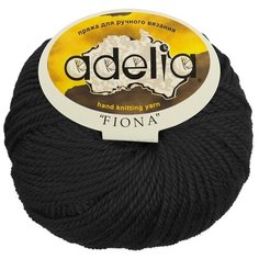 Пряжа Adelia Fiona, 50% шерсть, 50% акрил, 10*50 г, 90 м+-3 м, №622, черный