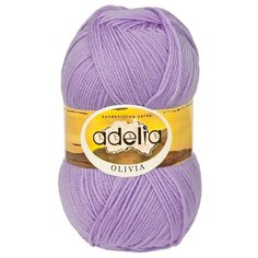 Пряжа Adelia Olivia, 60% акрил, 40% шерсть, 5*100 г, 250 м+-10 м, №13, светло-фиолетовый