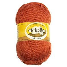 Пряжа Adelia Jessica, 67% шерсть, 33% полиэстер, 5*100 г, 260 м+-10 м, №31, терракотовый