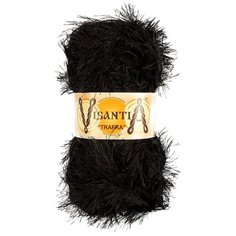 Пряжа Visantia Trafka, 100% полиэстер, 5*100 г, 150 м+-3 м, №1001, черный