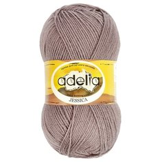 Пряжа Adelia Jessica, 67% шерсть, 33% полиэстер, 5*100 г, 260 м+-10 м, №28, серо-коричневый